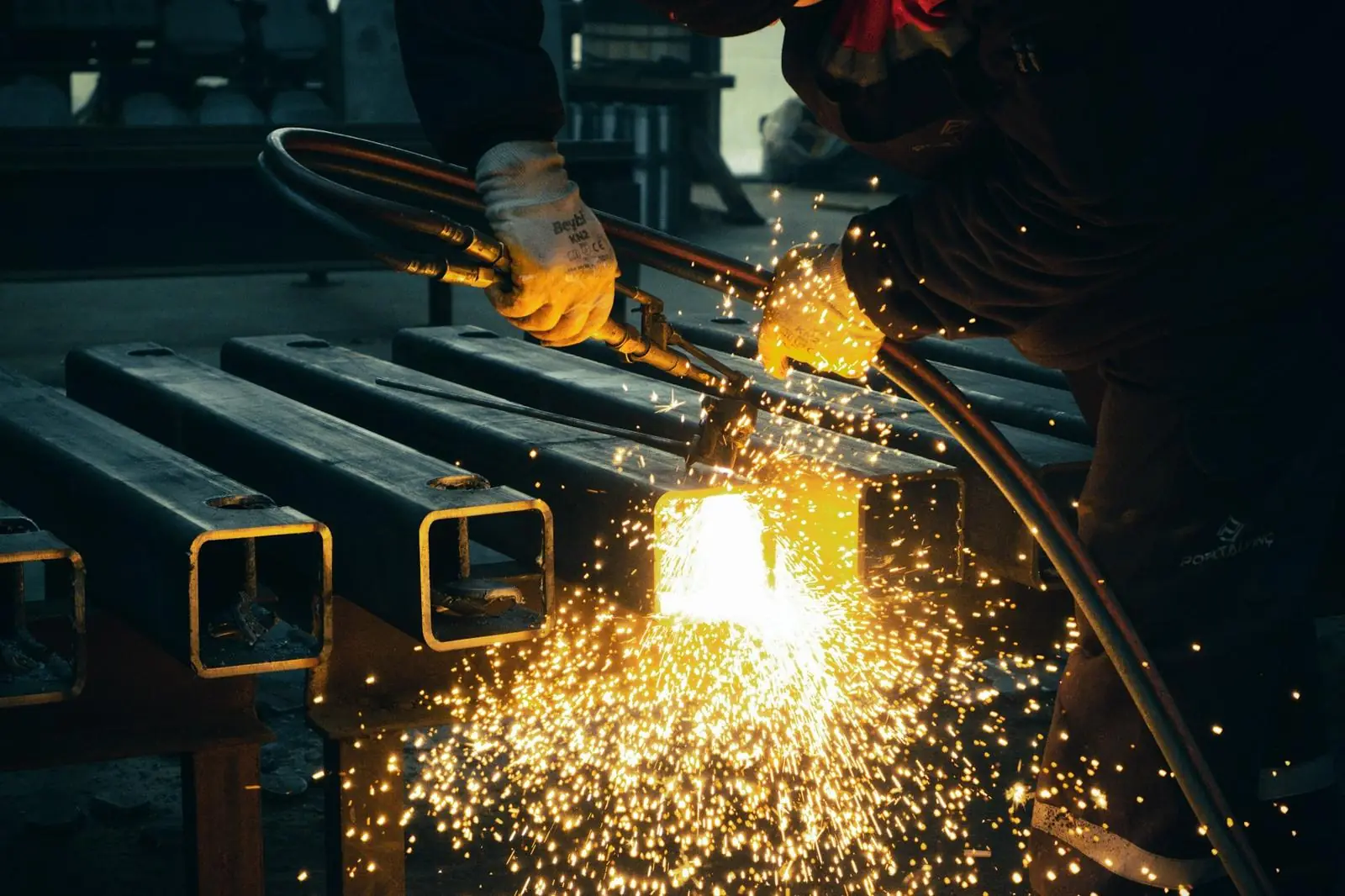Cutting rectangular tube sections